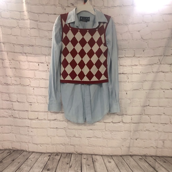 🔥VU🔥Gorgeous Argyle Sweater🔥Measurements in Photos🔥 - Picture 2 of 14